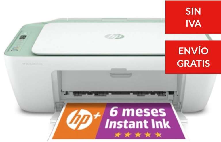 Impresora HP DeskJet 2722e Verde (Inyección de Tinta - Wi-Fi - Instant Ink)  » Chollometro