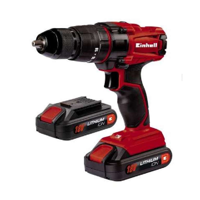 Taladro Atornillador Percutor Inalámbrico 13mm Einhell Te-cd 18/2 Li-i + 22  Con Accesorios