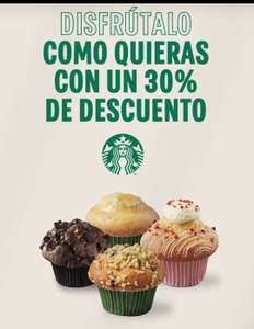 30% de descuento en todos los muffins solo hoy en Starbucks