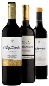 6 X vino tinto RESERVA D.O Rioja (2 Azpilicueta, 2 Castroviejo, 2 Marqués del Atrio) + sacacorchos de regalo