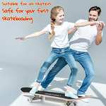 CAROMA Skateboard para Niños y Adolescentes, 80 x 20cm con 9 capas de madera de Arce y rodamientos ABEC-7