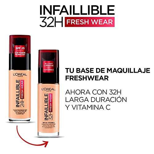 L'Oréal Paris Infalible 32H Fresh Wear base de maquillaje tono 130, Beige Peau