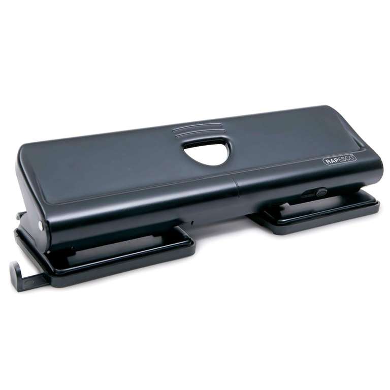 Rapesco 1054 Perforadora Metálica de 4 Agujeros 720,Negro Capacidad 22 Hojas