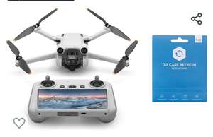 DJI Mini 3 Pro (DJI RC) incl. CareRefresh Paquete de 1 año, dron con cámara liviana y fácil de plegar con video 4k/60fps, 48MP