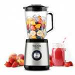 Taurus - Batidora de Vaso Magnum 1500, 1500W, Jarra de Cristal 1.5L, 4 Cuchillas de Acero Inoxidable Desmontables, Función Pica Hielo