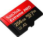 SanDisk Extreme Pro 256 GB microSDXC Memory Card + SD Adapter with A2 App Performance