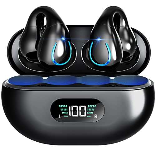 Auriculares inalámbricos Bluetooth conduccion osea (precio con Prime y cupones). Color negro.