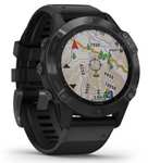 Reloj deportivo - Garmin Fenix 6 Pro, Negro, GPS, Sensores ABC, Aplicaciones deportivas