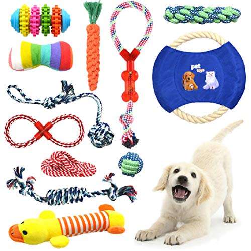 12 juguetes de cuerda para perros, no tóxico