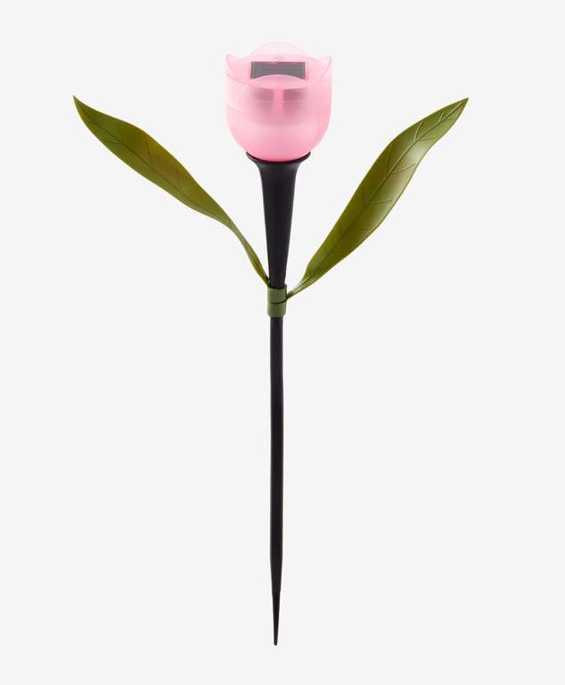 La lámpara solar en forma de tulipán