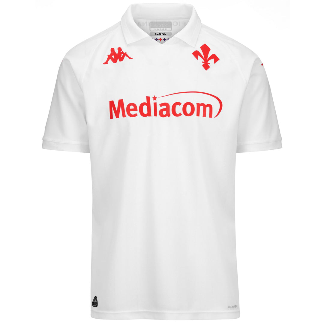 Camiseta fútbol blanca la ACF Fiorentina para hombre KOMBAT 2025 FIORENTINA