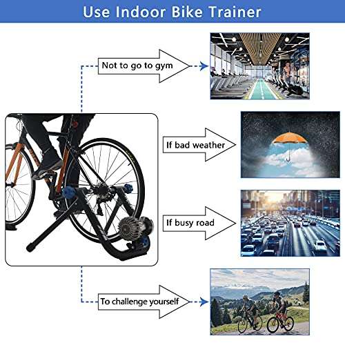 Unisky Fluid Bike Trainer Stand Rodillo de Entrenamiento de Bicicleta Carga Máxima 120 kg Rodillo para Bicicleta Plegable Interior