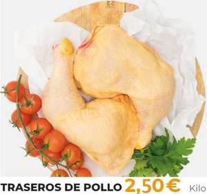 Traseros de pollo a 2,50 €/Kg en Supermercados Gadis (Galicia y Castilla y León).