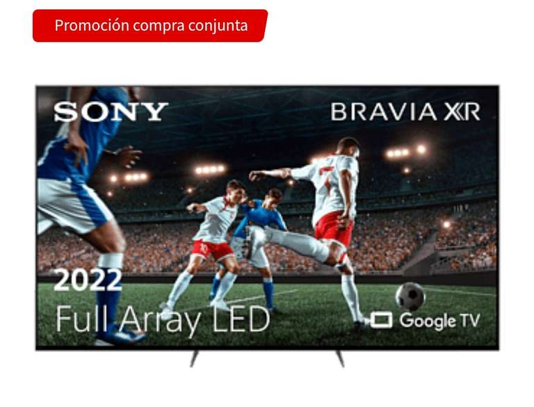 TV LED 55" - Sony BRAVIA XR 55X90K Full Array, 4K HDR 120, HDMI 2.1 Perfecto para PS5, Smart TV, Dolby Vision-Atmos, Acoustic Multi-Audio