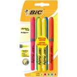 BIC Highlighter Grip Marcadores punta media (1,6 mm) - colores Surtidos, Blíster de 4+2