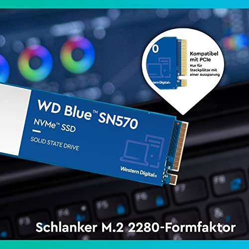 SSD 1TB WD Blue SN570- NVMe