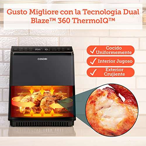 Cosori Dual Blaze Chef Edition Freidora de Aire 6.4L Sin Aceite