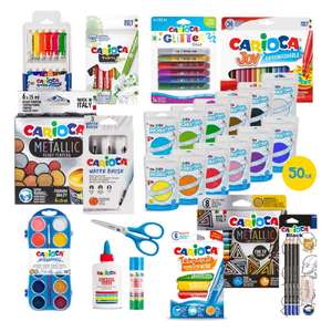 Pack de material escolar y de manualidades Carioca para niños de 3-5 años o de 6-9 años