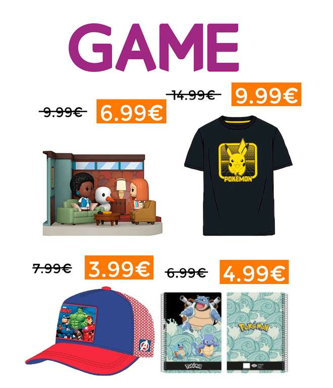 Liquidación de Game Geek con ofertas en merchandising desde 3.99€
