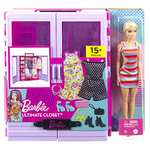 Barbie Fashionistas - Armario Portatil con Muñeca + 3 looks