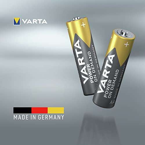 VARTA Pilas AA, paquete de 40, Power on Demand, Alcalinas, 1,5V,