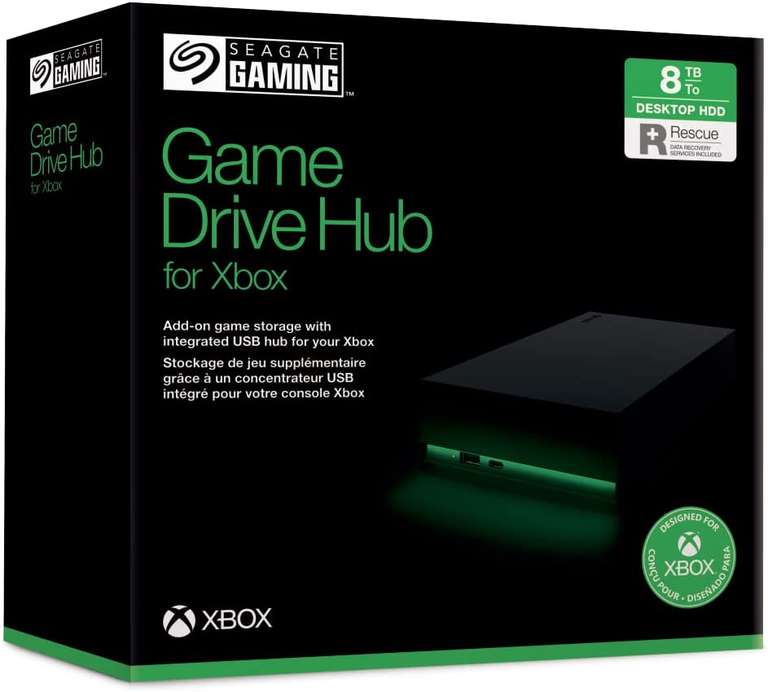 Seagate Game Drive Hub, 8TB, External Hard Drive Desktop, USB 3.2 Gen 1, Dual USB-C and USB-A