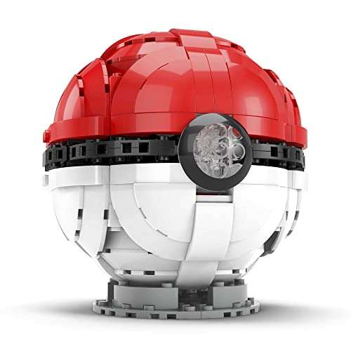 Mega Construx Pokémon Pokeball gigante Figura de bloques de construcción de juguete para niños +10 años (Mattel HBF53)