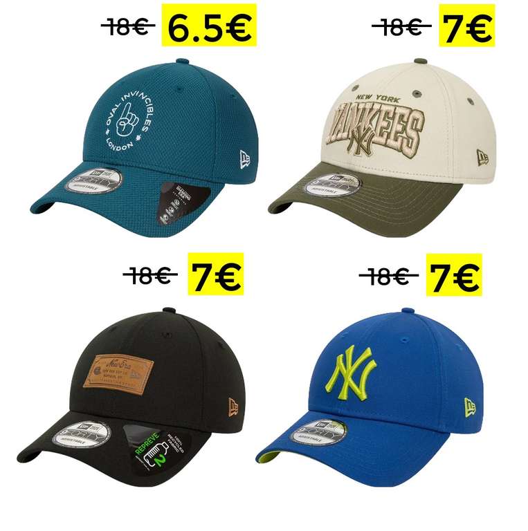 Selección de gorras New Era entre 6 y 8€