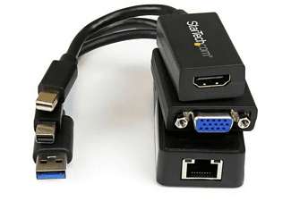 Juego de Adaptadores - StarTech.com MSTP3MDPUGBK Juego de Adaptadores HDMI VGA Ethernet USB Surface