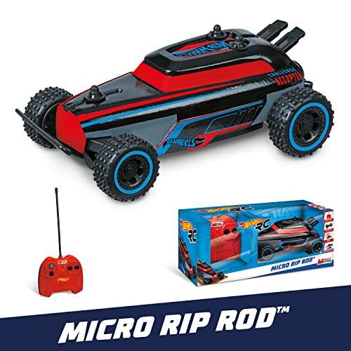 Mondo Motors - Hot Wheels Micro Rip Rod - Coche teledirigido para niños - 2 Colores Surtidos - Escala 1:28 - 63702