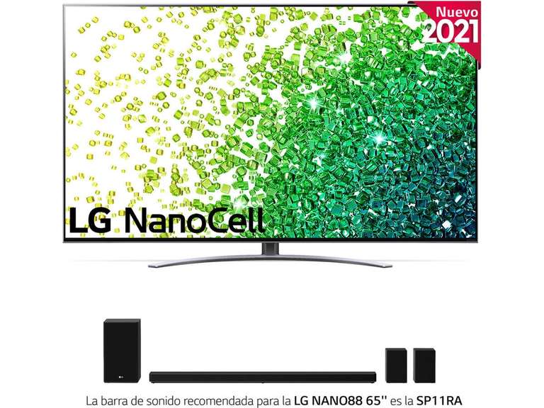 TV LED 65" - LG 65NANO886PB.AEU, UHD 4K, α7 Gen4, NanoCell, webOS 6.0 Premium, Smart TV, HDR 10 Pro, HDMI 2.1 120 Hz