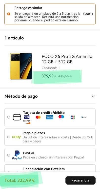 Xiaomi POCO X6 5G [12GB + 256GB] // [12GB + 512GB] -> 294€ » Chollometro