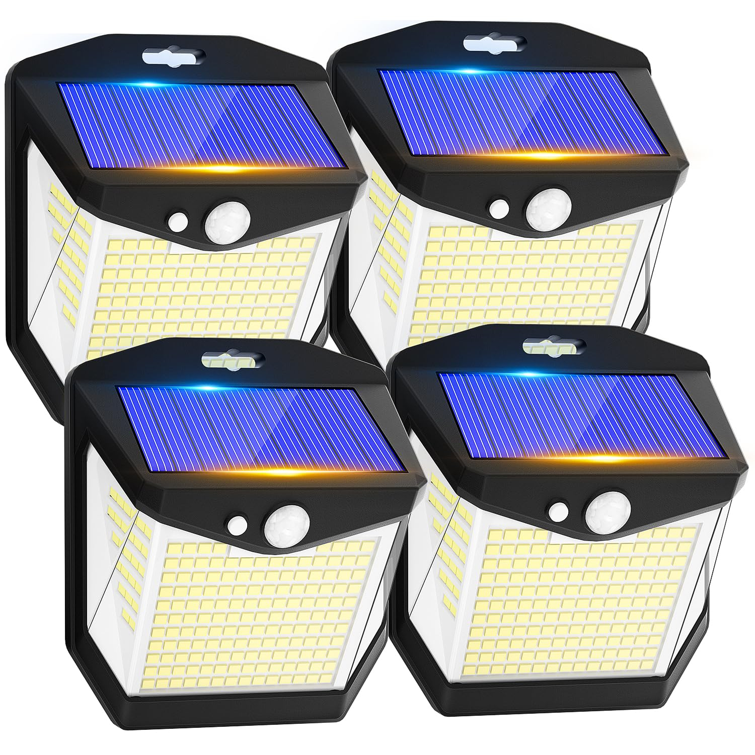 Luz Solar LED Exterior Jardin - 248 LED Luces Solares Sensor de Movimiento 270° Foco Solar
