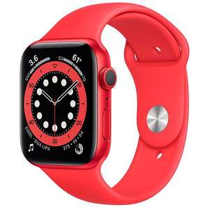 Apple Watch Series 6 PRODUCT RED, GPS, 44 mm, Caja de aluminio en rojo, Correa deportiva, Rojo