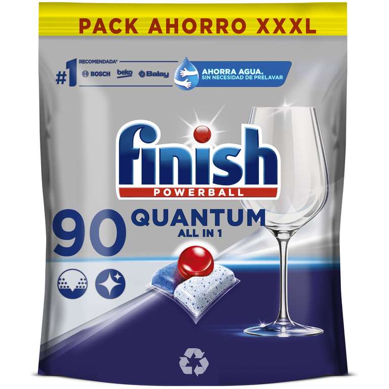 Finish Powerball Quantum All in 1 Pastillas para lavavajillas Regular 90 pastillas