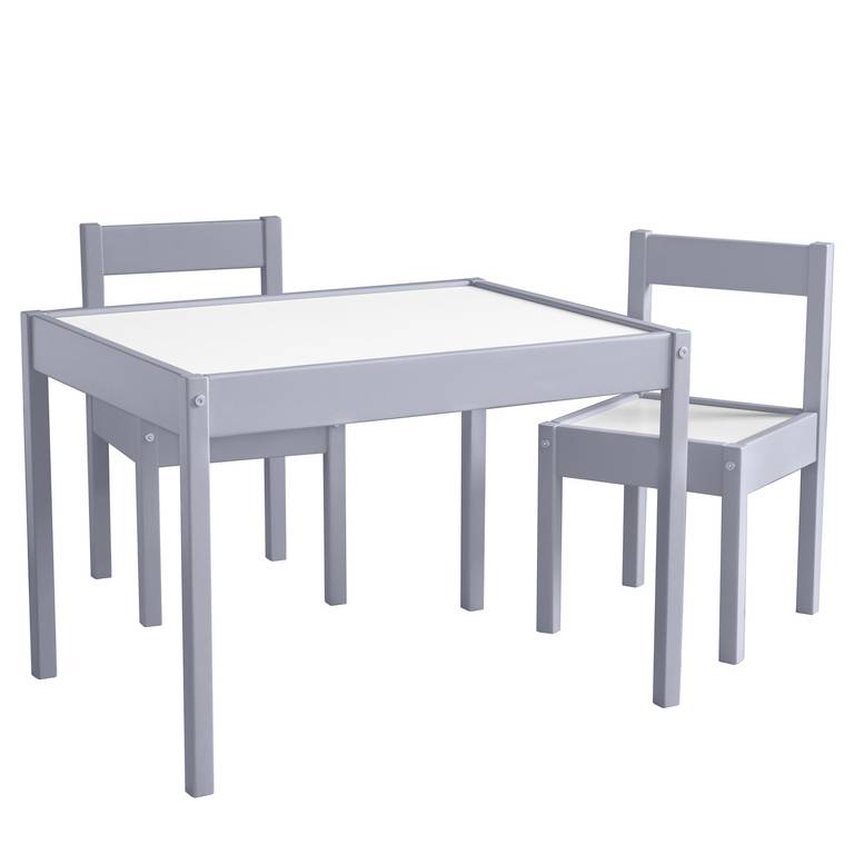 Baby Relax Hunter Juego de mesa y sillas para niños, 3 Piezas, Gris