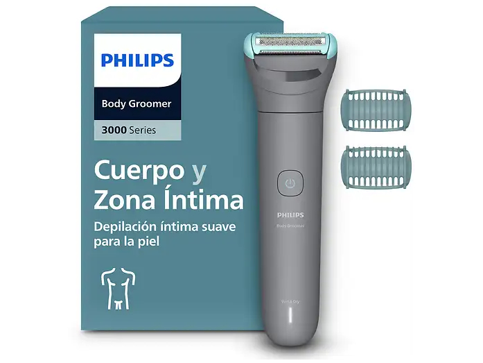 Afeitadora corporal Philips BG3480/15 (Triple Protect zonas íntimas, recorta y afeita, apurado 0,2 mm, 80 min, Wet&Dry, en MediaMarkt)