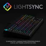 Logitech G Pro TKL Teclado Gaming Mecánico, Teclas GX-Clicky Azules, RGB LIGHTSYNC, Micro USB Desmontable, QWERTY Español - Negro
