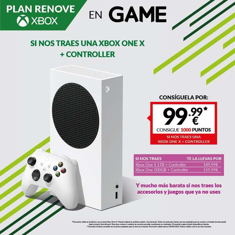 Xbox Series S Plan Renove
