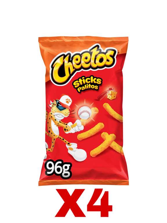 Cheetos Sticks, 96g | 1.28€ unidad comprando 4 + Cupón -0.42€