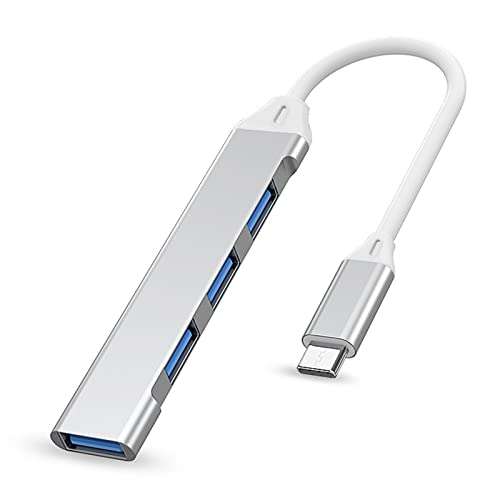 Hub USB C 4 en 1 con 1 Puerto USB 3.0, 3 Puertos USB 2.0
