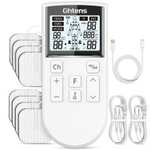 GHTENS 5 en 1 Electroestimulador Muscular Profesional, Recargable 80 Modos de Estimulación, Con Función TENS/EMS/RUSS/IF/DIY y Masaje