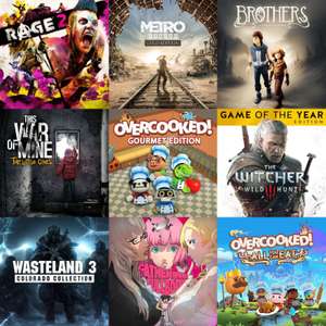 PS4,PS5 :: The Witcher, Metro Exodus Gold, RAGE 2, This War Of Mine, Brothers Tale Of 2 Sons, Call Cthulhu, Overcooked, Deadlight, Wasteland