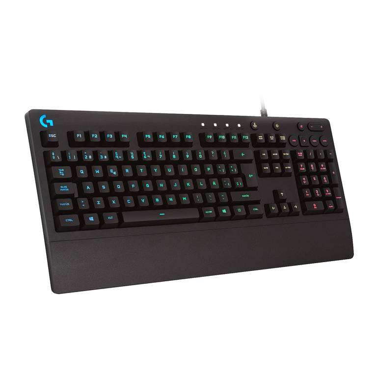 Logitech G213 Prodigy Teclado Gaming RGB LIGHTSYNC | Retroiluminado, Resistente a Salpicaduras, Controles Multimedia | QWERTY | Como Nuevo