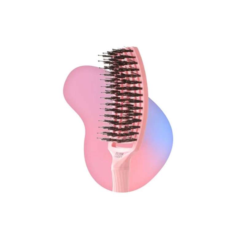 Olivia Garden Cepillo para Cabello Fingerbrush Combo Amour Pearl Pink Medium, Rosa Perlado, Combinación de Púas Nylon y Cerda Jabalí
