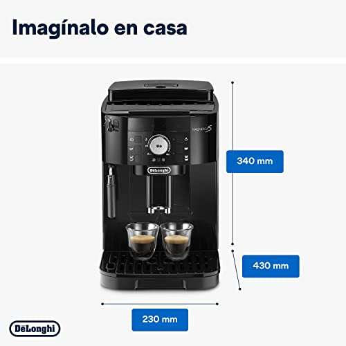 De'Longhi Magnifica S ECAM11.112.B, Cafetera Superautomática con Boquilla para Leche, Panel de Control Soft-Touch