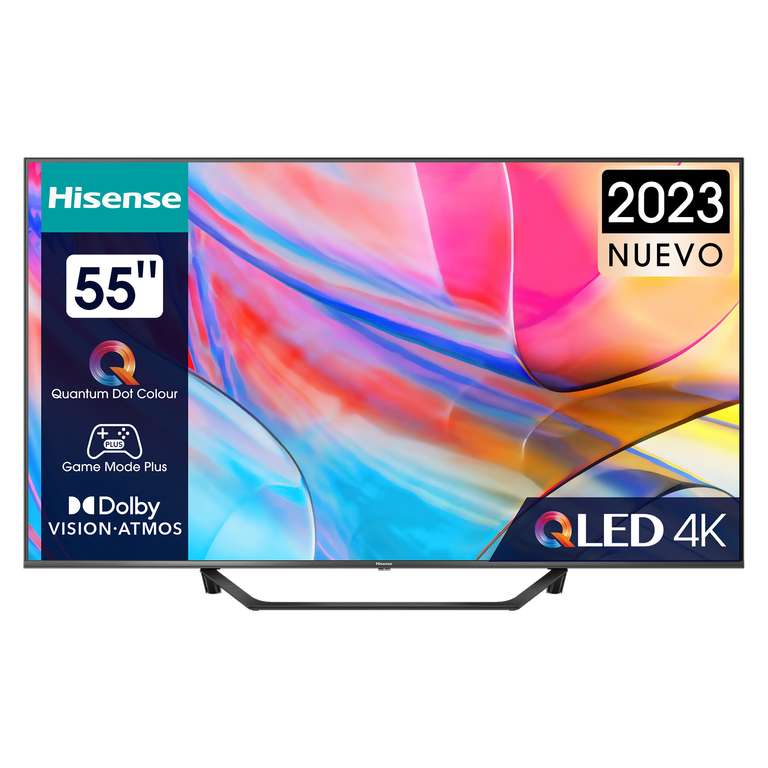 Hisense 55A7KQ Smart TV UHD 4K QLED de 55", con Quantum Dot Color, Dolby Vision, Dolby Atmos, Modo de Juego Plus, AirPlay y Control por...