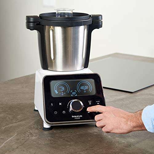 Taurus Foodie-Robot de Cocina multifunción Recetas Incluido, 31 Funciones, Báscula integrada, Libre de BPA, 1500 W, 3.5 litros