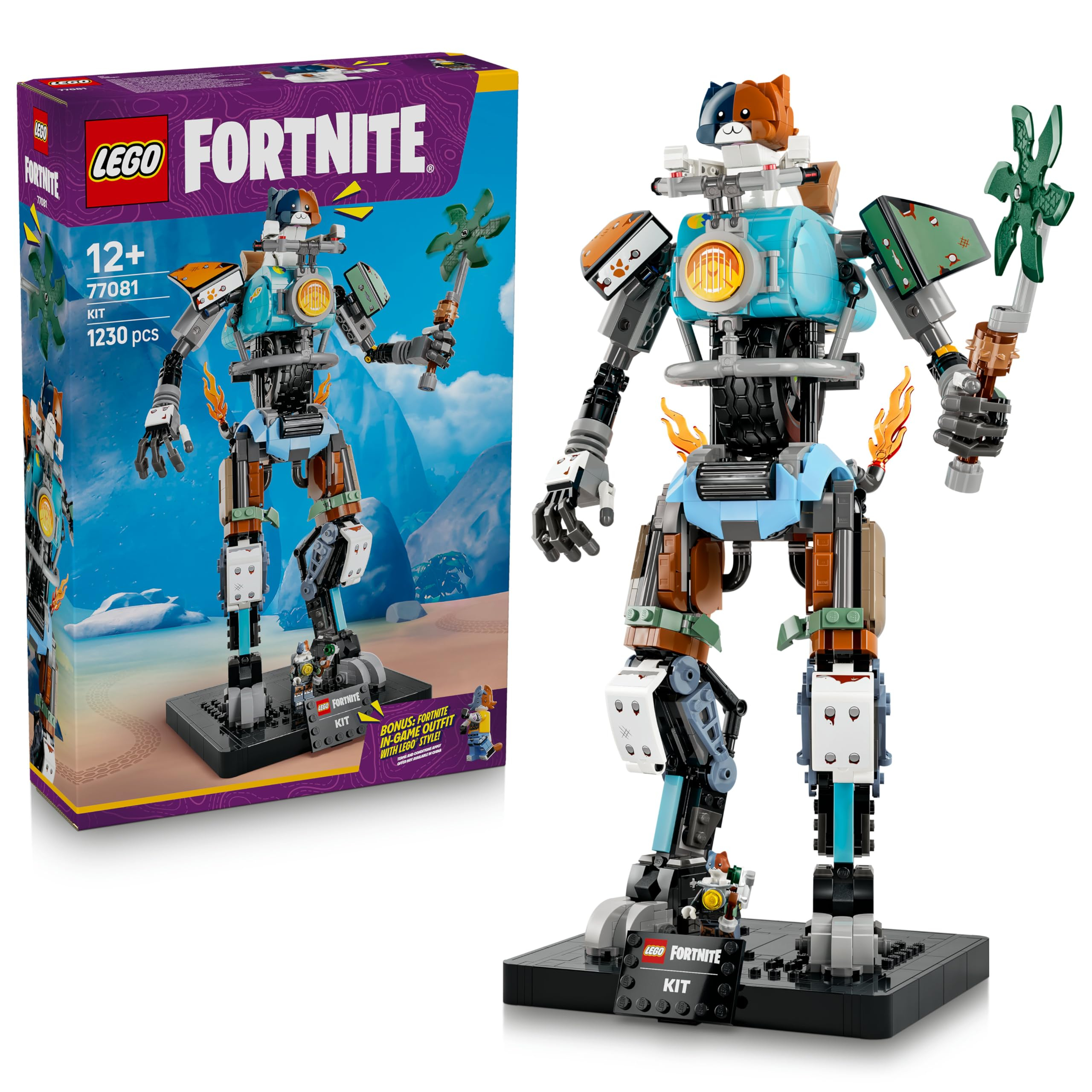 LEGO Fortnite Figura de Acción Robótica con Pico Discos Dentados y Rueda Giratoria 77081