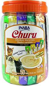 INABA Churu - 50 Snacks Gatos - Receta con pollo varios sabores